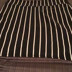 Black and White Strip Skirt